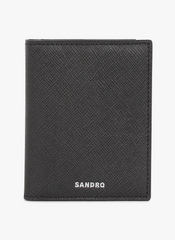 Saffiano leather wallet with flap