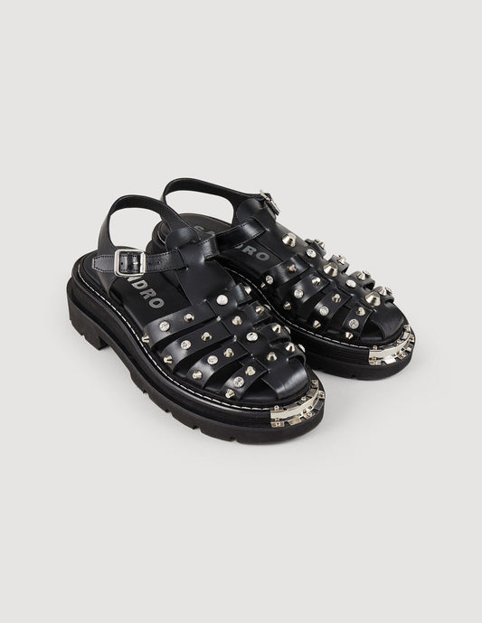 Olys Studded Leather Sandals