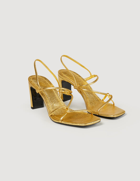 Embossed Leather Sandals