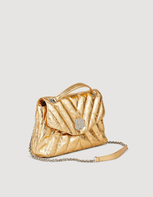 Quilted Metallic Leather Bag