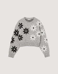Floral knit jumper