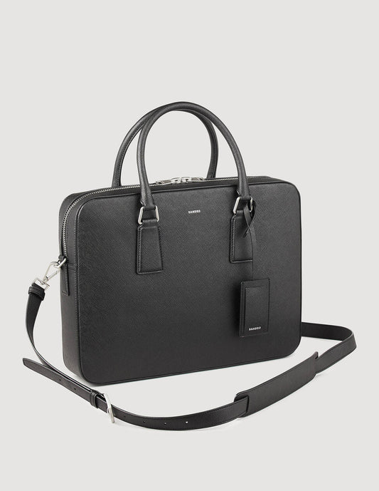 Briefcase in certified leather